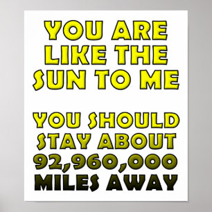 Wie die Sonne Lustiges Poster