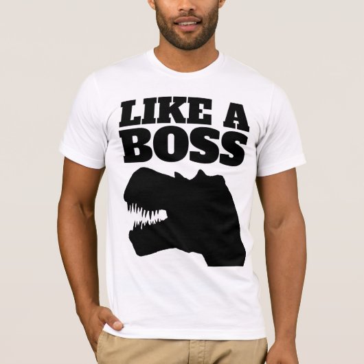 WIE DIE T - SHIRT EINES BOSS T-REX-MÄNNERS (Vorderseite)