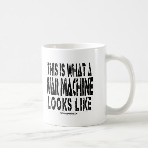 Wie dieses ist, eine welche Kriegsmaschine Kaffeetasse