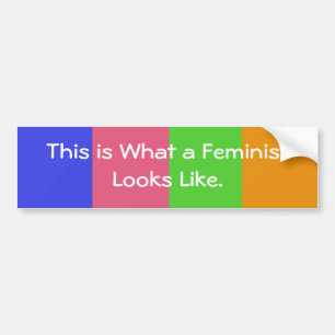 Wie dieses ist, was ein Feminist aussieht Autoaufkleber