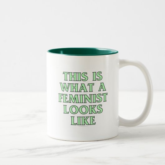Wie dieses ist, was ein Feminist aussieht Zweifarbige Tasse (Rechts)