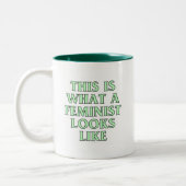 Wie dieses ist, was ein Feminist aussieht Zweifarbige Tasse (Links)