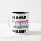 Wie dieses ist, was Transport aussieht! Zweifarbige Tasse (Vorderseite Links)