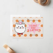 Wie du eine Latte Cat Kids' Valentine Day Card Mitteilungskarte (Vorderseite/Rückseite Beispiel)