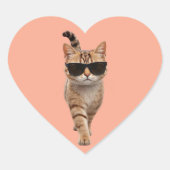 Wie du es Gemein hast laufen Herz-Aufkleber (Vorderseite)