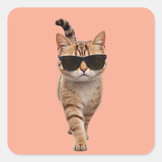 Wie du es Gemein hast laufen Quadratischer Aufkleber (Vorderseite)