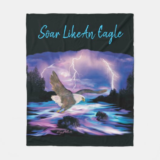 Wie ein Adler Fleecedecke (Vorderseite)