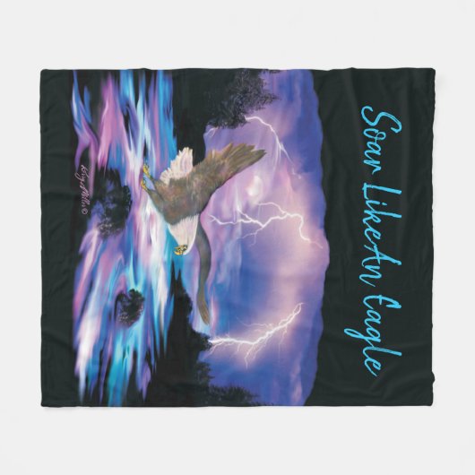 Wie ein Adler Fleecedecke (Vorderseite (Horizontal))