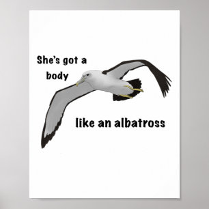 Wie ein Albatross-Aufkleber Poster