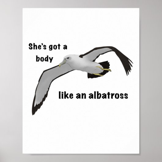 Wie ein Albatross-Aufkleber Poster (Vorne)