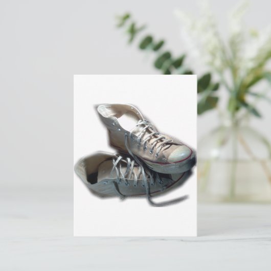 Wie ein alter Freund Sneakers Postkarte (Stehend Vorderseite)