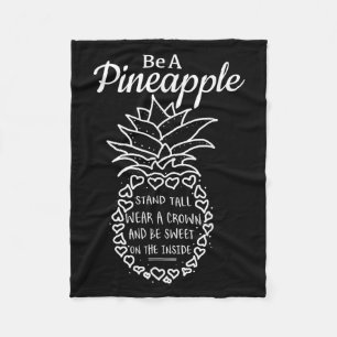 Wie ein Ananas Spaß Zitat Grafik Fleecedecke