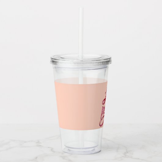 Wie ein beliebtes Boss-Zitat Acryl Paint Pink Red Acryltrinkbecher (Vorderseite)