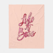Wie ein beliebtes Boss-Zitat Acryl Paint Pink Red Fleecedecke (Vorderseite)