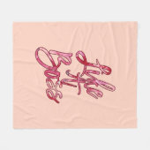 Wie ein beliebtes Boss-Zitat Acryl Paint Pink Red Fleecedecke (Vorderseite (Horizontal))