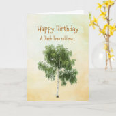 Wie ein Birkenbaum Geist Geburtstagspersönlichkeit Karte (Gelbe Blume)