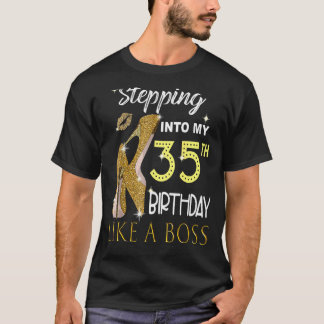 Wie ein Boss Bday Wo geht es in meinen 35. Geburts T-Shirt