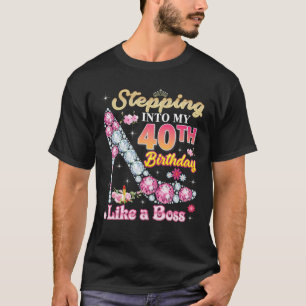 Wie ein Boss Diamond in meinen 40. Geburtstag eint T-Shirt