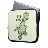 Wie ein Boss Dinosaurier Laptopschutzhülle (Vorderseite Links)