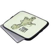 Wie ein Boss Dinosaurier Laptopschutzhülle (Vorne Knopf)