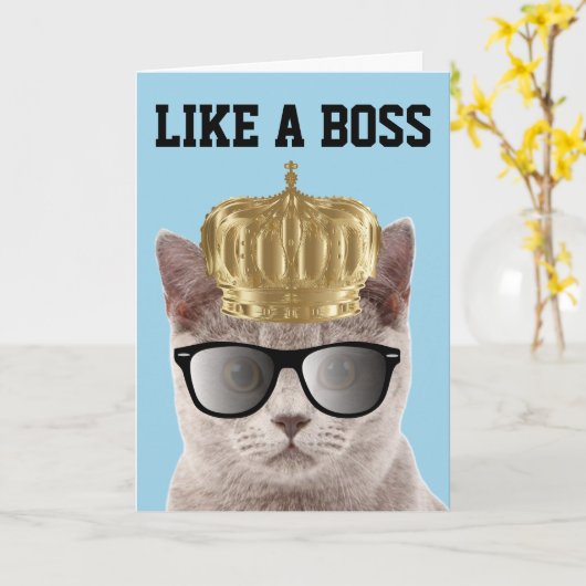 WIE EIN BOSS GEBURTSTAG KARTEN (Gelbe Blume)