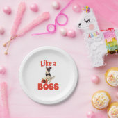 Wie ein Boss German Shepherd Pappteller (Party)
