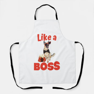 Wie ein Boss German Shepherd Schürze