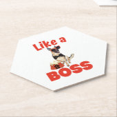 Wie ein Boss German Shepherd Untersetzer (angewinkelt)