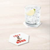 Wie ein Boss German Shepherd Untersetzer (Vor Ort)