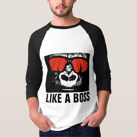 WIE EIN BOSS-Gorilla-T - Shirt (Vorderseite)