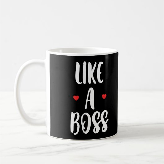 Wie ein Boss | Herz Kaffeetasse (Links)