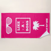 Wie ein Boss lustiges Badetuch für ihn oder ihn (Vorderseite)