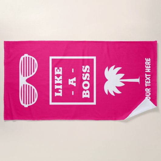 Wie ein Boss lustiges Badetuch für ihn oder ihn (Vorderseite)