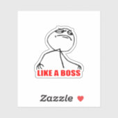 Wie ein Boss Meme Aufkleber (Blatt)