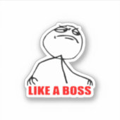 Wie ein Boss Meme Aufkleber (Vorderseite)