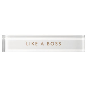 Wie ein Boss Minimalistischer moderner Namensplatz Namensplakette