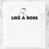 Wie ein BOSS Ovaler Aufkleber (Tasche)
