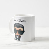 Wie ein Boss personalisierte Mug/Kaffee-Tasse/Gesc Kaffeetasse (Vorderseite Links)