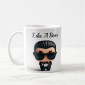 Wie ein Boss personalisierte Mug/Kaffee-Tasse/Gesc Kaffeetasse (Links)