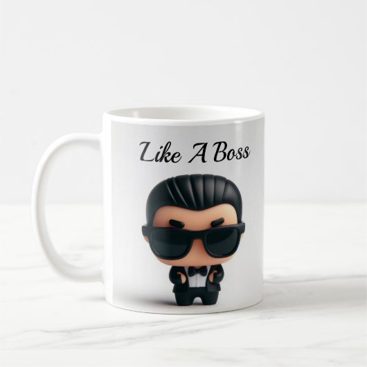 Wie ein Boss personalisierte Mug/Kaffee-Tasse/Gesc Kaffeetasse (Links)