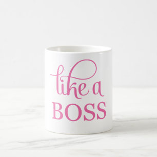 Wie ein Boss Pink Kaffeetasse