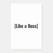 Wie ein Boss Post-it Klebezettel (Vorderseite)