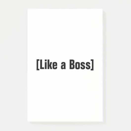 Wie ein Boss Post-it Klebezettel (Vorderseite)