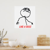 Wie ein Boss Poster (Küche)