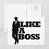 Wie ein Boss Postkarte (Vorne/Hinten)