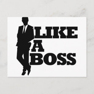 Wie ein Boss Postkarte