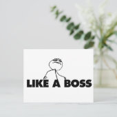 Wie ein BOSS Postkarte (Stehend Vorderseite)