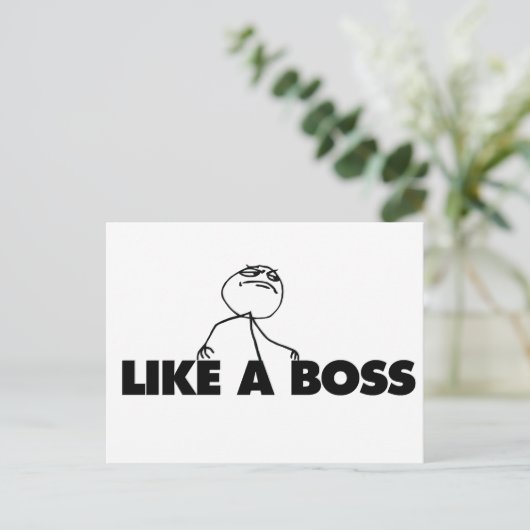 Wie ein BOSS Postkarte (Stehend Vorderseite)