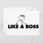 Wie ein BOSS Postkarte (Vorne/Hinten)