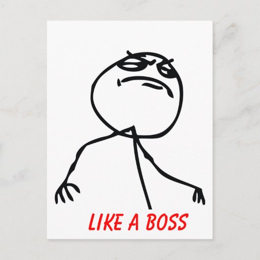 Wie ein Boss Postkarte (Vorderseite)